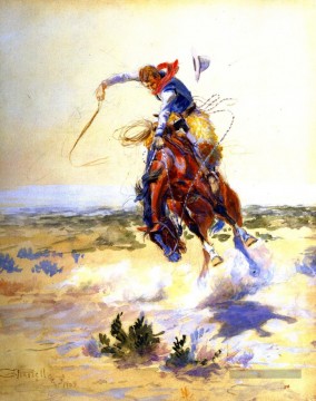 Charles Marion Russell œuvres - une mauvaise Hoss 1904 Charles Marion Russell